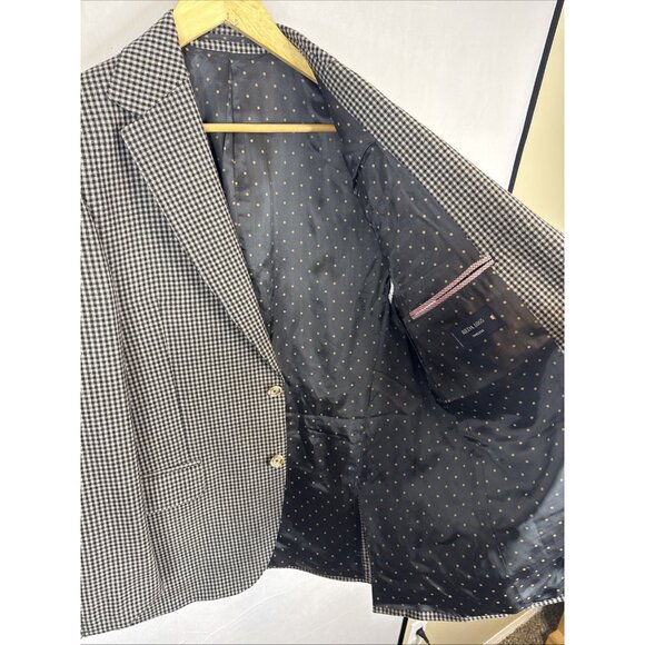 Sand Copenhagen Reda 1865 Wool Blazer Houndstooth Black White Men 42 - Picture 6 of 10